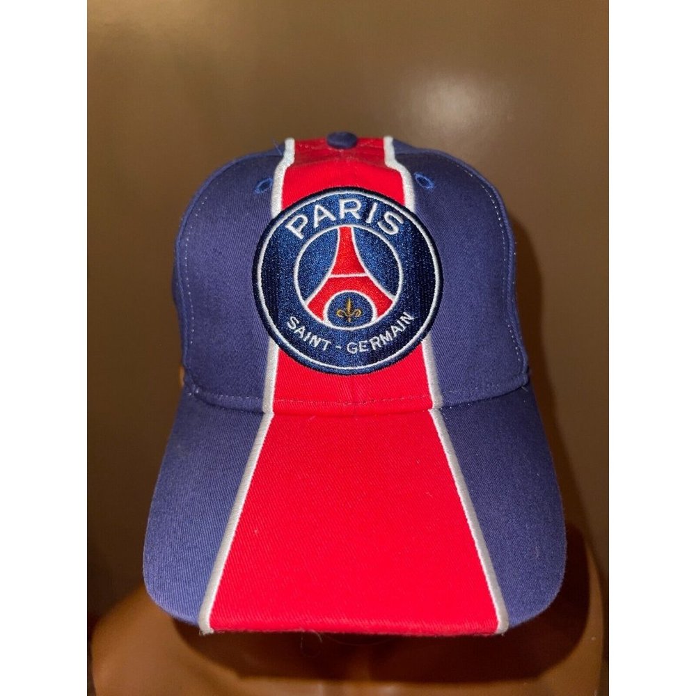 Paris Saint-Germain Men's Blue & Red Strap Back Adjustable France Sport Hat Cap